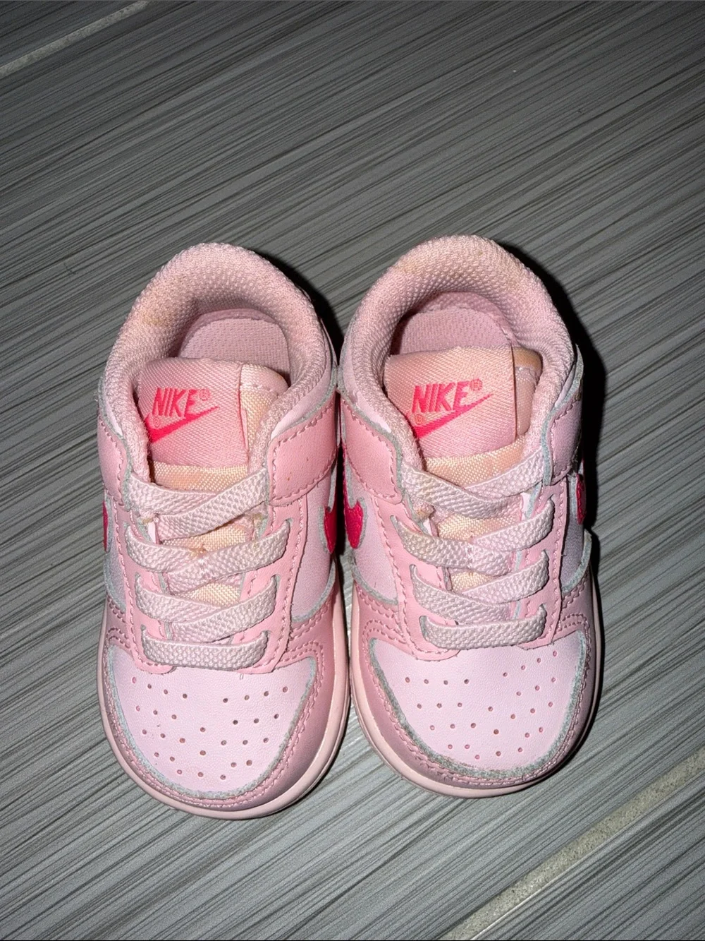 Nike dunk low triple pink sneakers size 4C